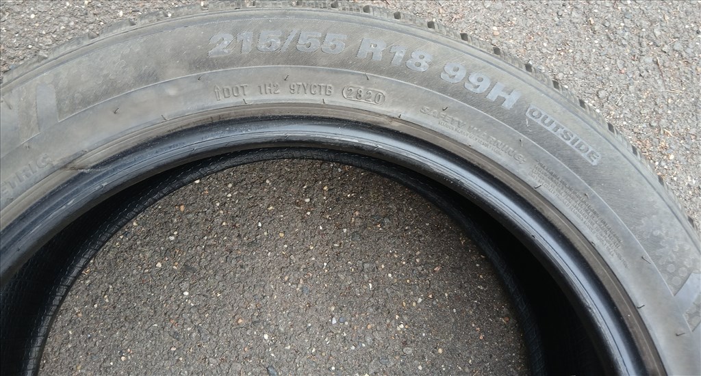  5x114.3 6.5x18 Et40 66.1 gyári alufelnik 215/55R18 újszerű Kumho téli gumikkal 2020 5. kép