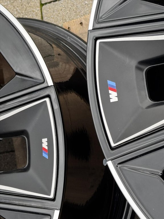R21 5x112 Original BMW 7er i7 G70 M909 gyári kétszéles felnik, alufelnik + Szenzorok 7. kép