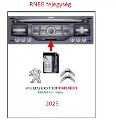 Citroen, Peugeot  2025-ös navigációs SD kártya, fix radarok jelölésével, magyar navigációs hanggal  