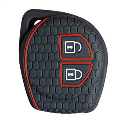 Suzuki kulcs szilikon tok 2 gombos Fekete-piros