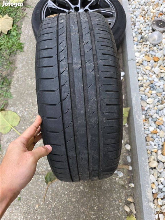  5x114.3 lyukosztású 18" újszerű Borbet alufelni, rajta 225/45 kopott nyári gumi gumi  5. kép