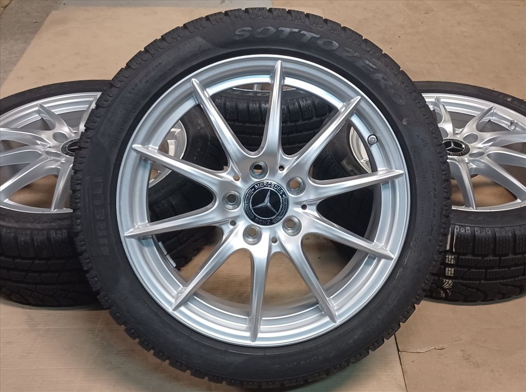  Mercedes W246 A B CLA 5x112 6,5x17 205/50 R17 téli gumikkal 4db.8mm 1. kép