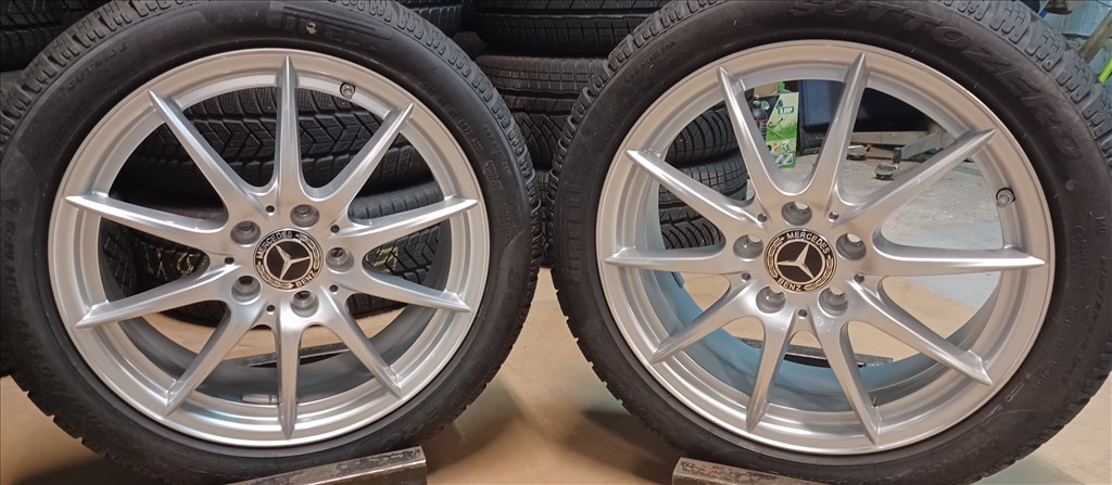  Mercedes W246 A B CLA 5x112 6,5x17 205/50 R17 téli gumikkal 4db.8mm 5. kép