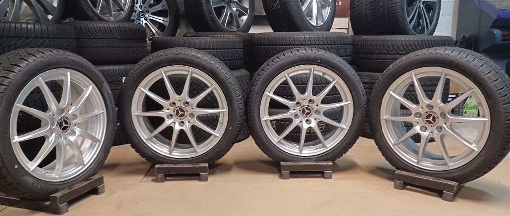  Mercedes W246 A B CLA 5x112 6,5x17 205/50 R17 téli gumikkal 4db.8mm 6. kép