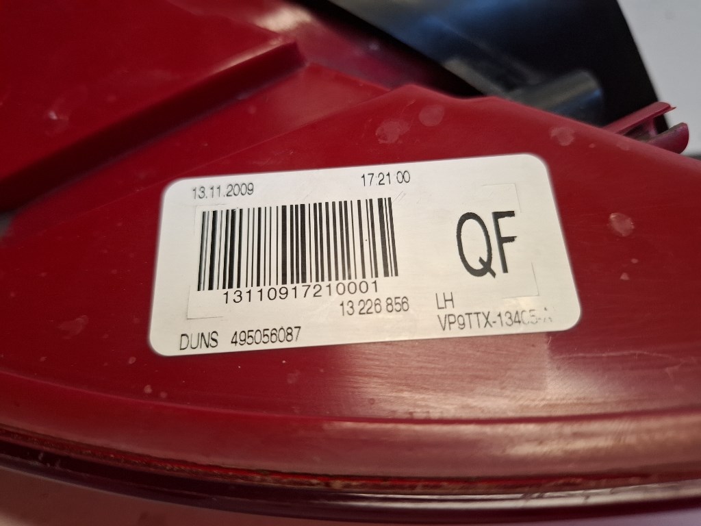 Opel Insignia kombi bal hátsó lámpa 13226856 4. kép