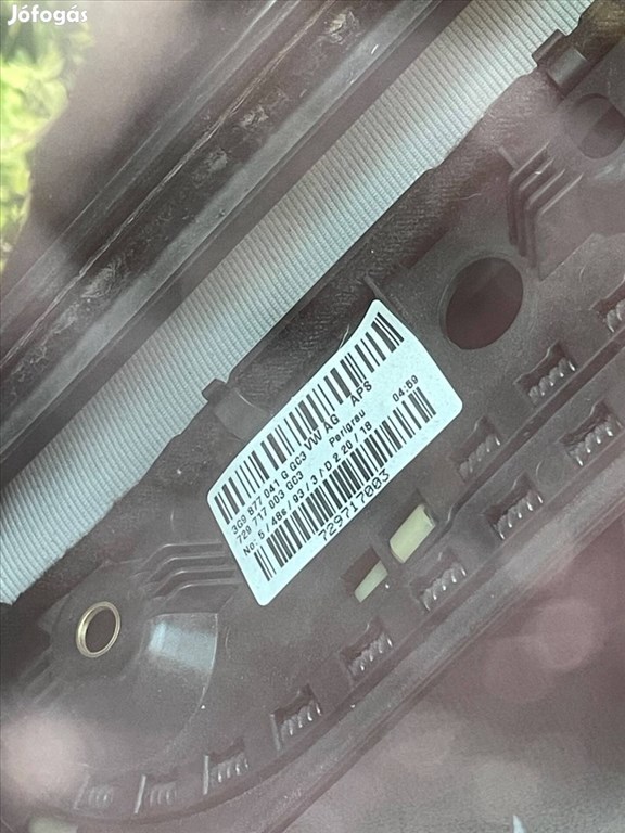 Skoda superb III üveges tetőablak szerkezet egyben 2. kép