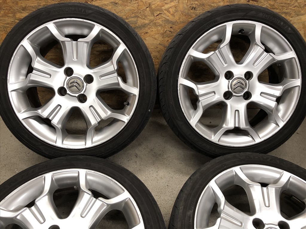  4x108 17 col használt (gyári felni) alufelni, 205/45 használt nyári gumi 17 colos 4x108 Citroen 2. kép