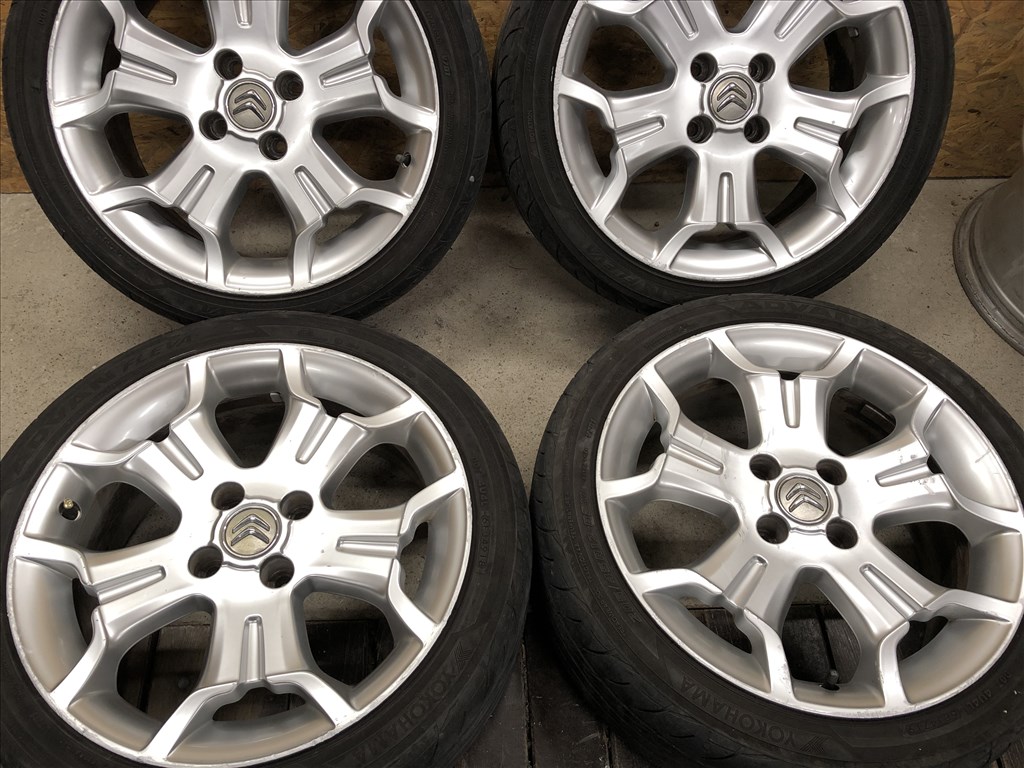  4x108 17 col használt (gyári felni) alufelni, 205/45 használt nyári gumi 17 colos 4x108 Citroen 3. kép