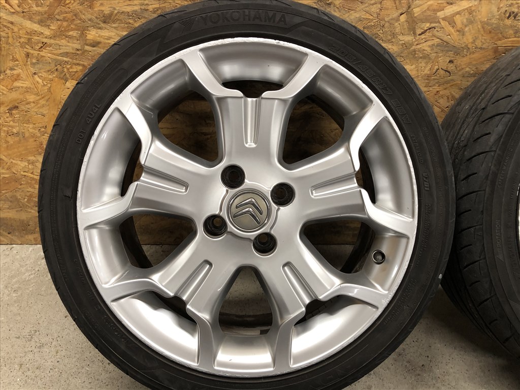  4x108 17 col használt (gyári felni) alufelni, 205/45 használt nyári gumi 17 colos 4x108 Citroen 6. kép