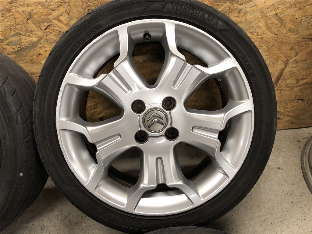  4x108 17 col használt (gyári felni) alufelni, 205/45 használt nyári gumi 17 colos 4x108 Citroen 7. kép