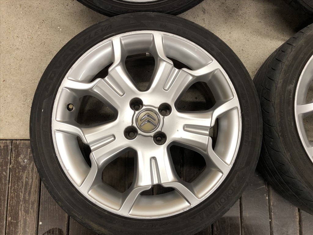  4x108 17 col használt (gyári felni) alufelni, 205/45 használt nyári gumi 17 colos 4x108 Citroen 8. kép