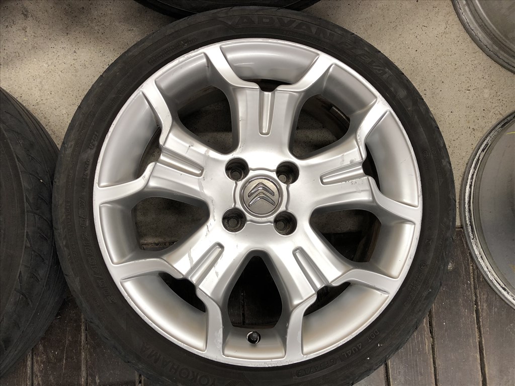  4x108 17 col használt (gyári felni) alufelni, 205/45 használt nyári gumi 17 colos 4x108 Citroen 9. kép