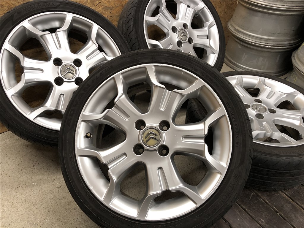  4x108 17 col használt (gyári felni) alufelni, 205/45 használt nyári gumi 17 colos 4x108 Citroen 10. kép