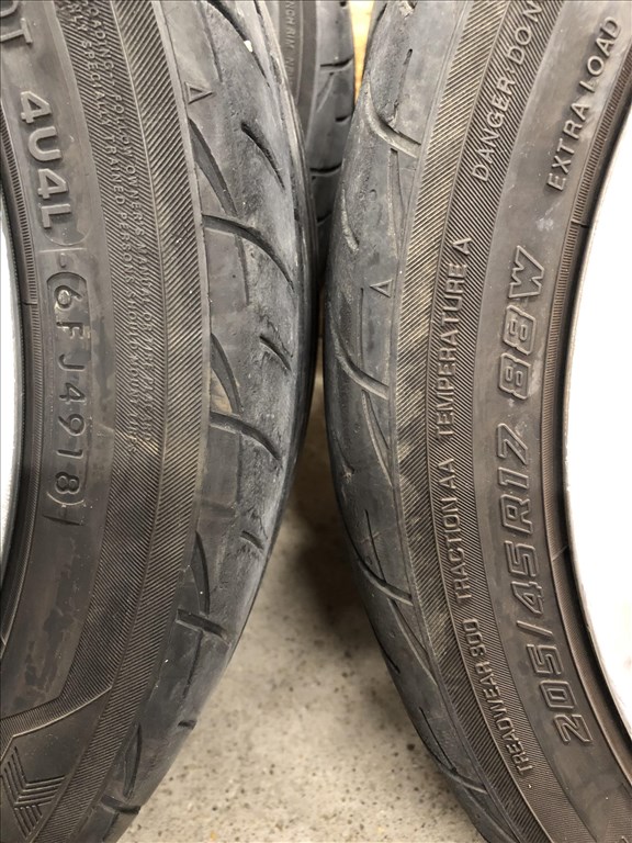  4x108 17 col használt (gyári felni) alufelni, 205/45 használt nyári gumi 17 colos 4x108 Citroen 14. kép