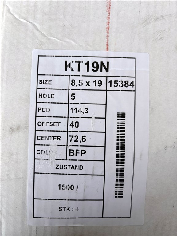 Keskin KT19 19" 5x114,3 ÚJ bicolor alufelni 19 coll Hyundai Kia Mazda 3. kép