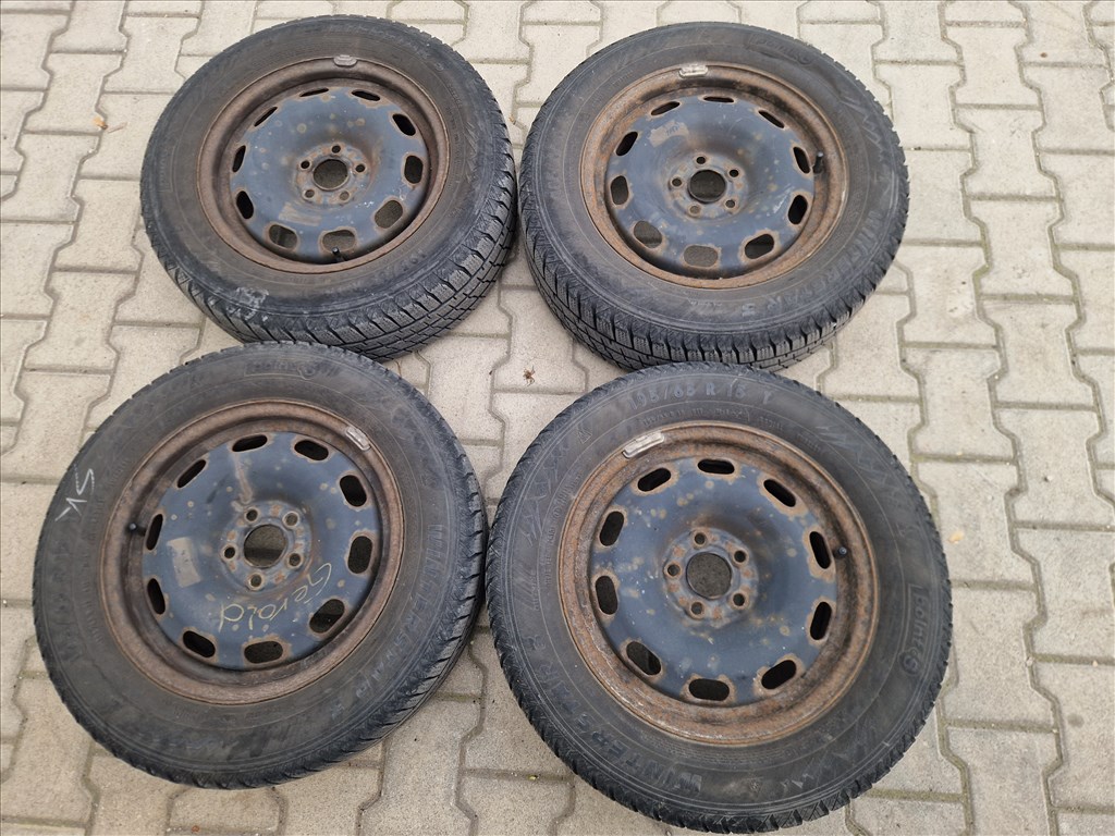  Golf 4, Bora 5x100 15" lemezfelni, 195/55 Points téli gumi (26188) 1. kép