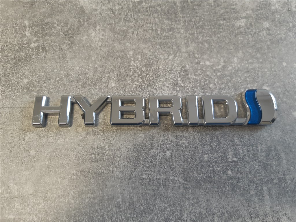 Toyota Corolla (E210), Toyota Prius (XV20) kék - króm Hybrid embléma  7537412090 7537447041 3. kép