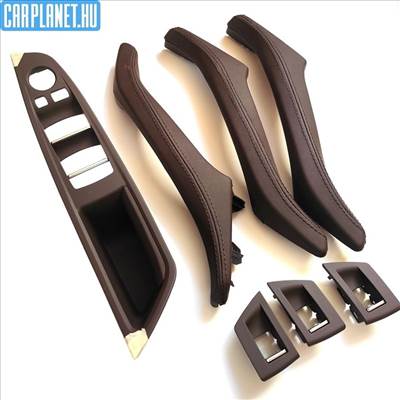 BMW F10/F11/F18  Bőrözött ajtóbehúzó, kapaszkodó szett Mokka