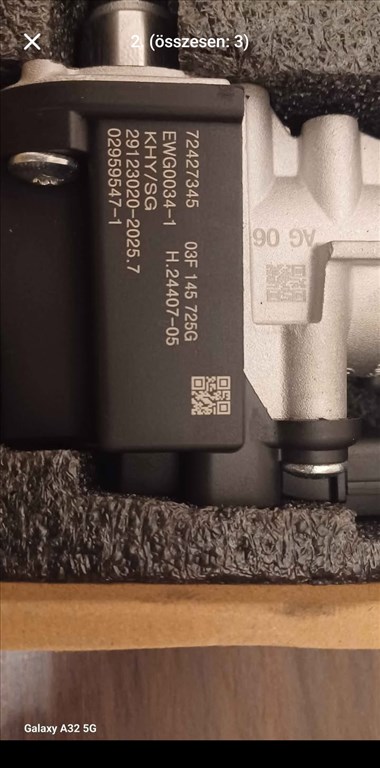 Skoda Octavia II 1.2 TSI Turbónyomás szabályozó 1.2 TSI 03f145725g 2. kép