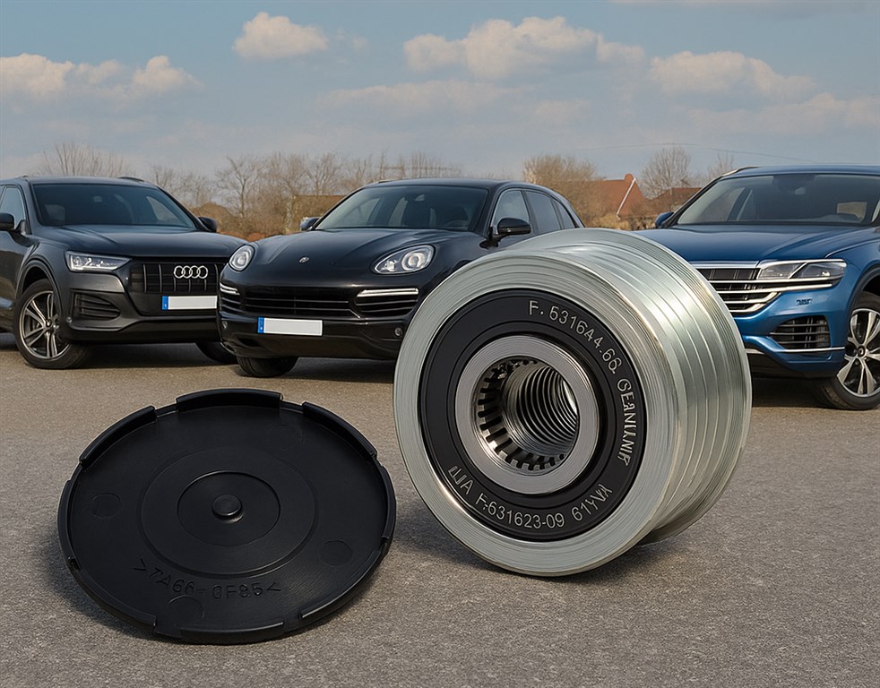 Volkswagen Touareg II, Porsche Cayenne II generátor, tengelykapcsoló csapágy, hajtás szíj  f55162306 1. kép