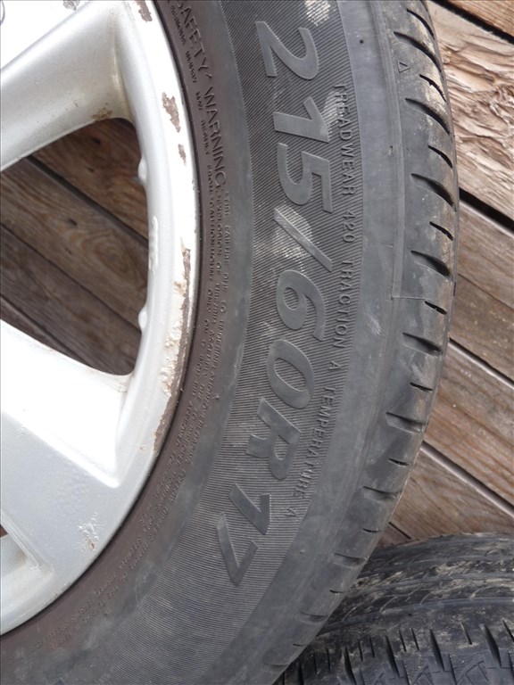  17" használt alufelni, rajta 215/60 használt gumi  9. kép