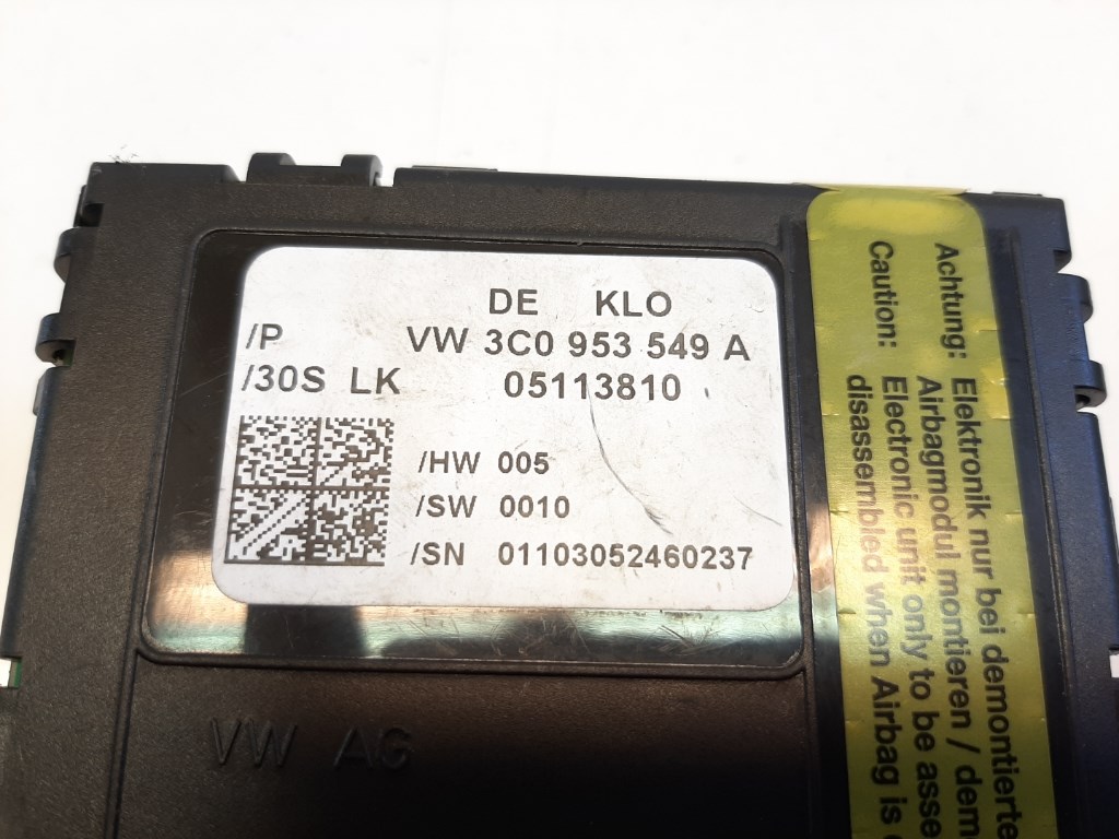 Volkswagen Passat VII (3C) kormánykerék modul 3C0953549A 3. kép