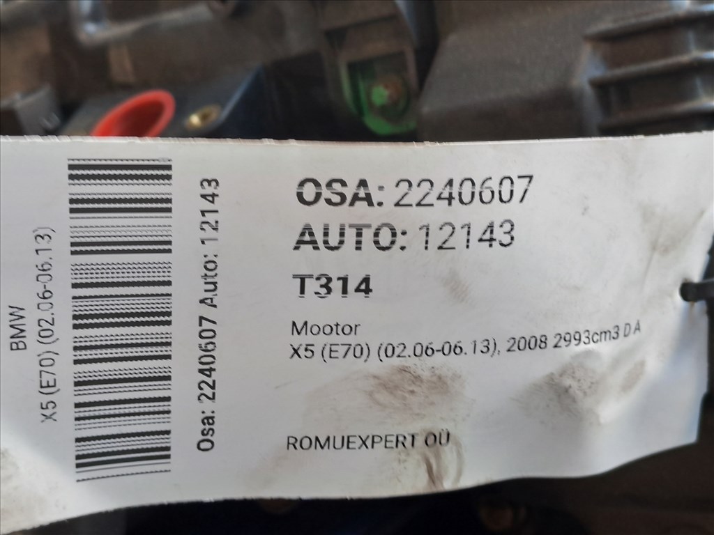 BMW X5 E70 3 literes egyturbós 30d/25d motor, donorja X5 E70 21646821306d3 m57tue2 4. kép