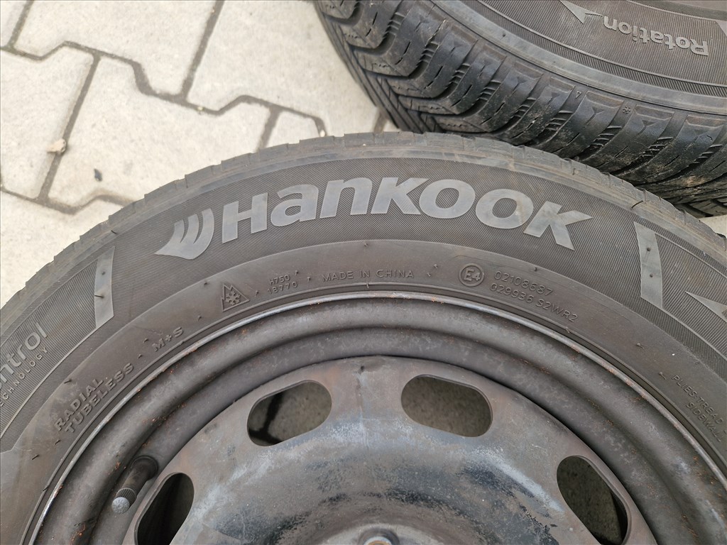  5x100 15" lemezfelni pár Hankook négyévszakos gumival (26132) 3. kép