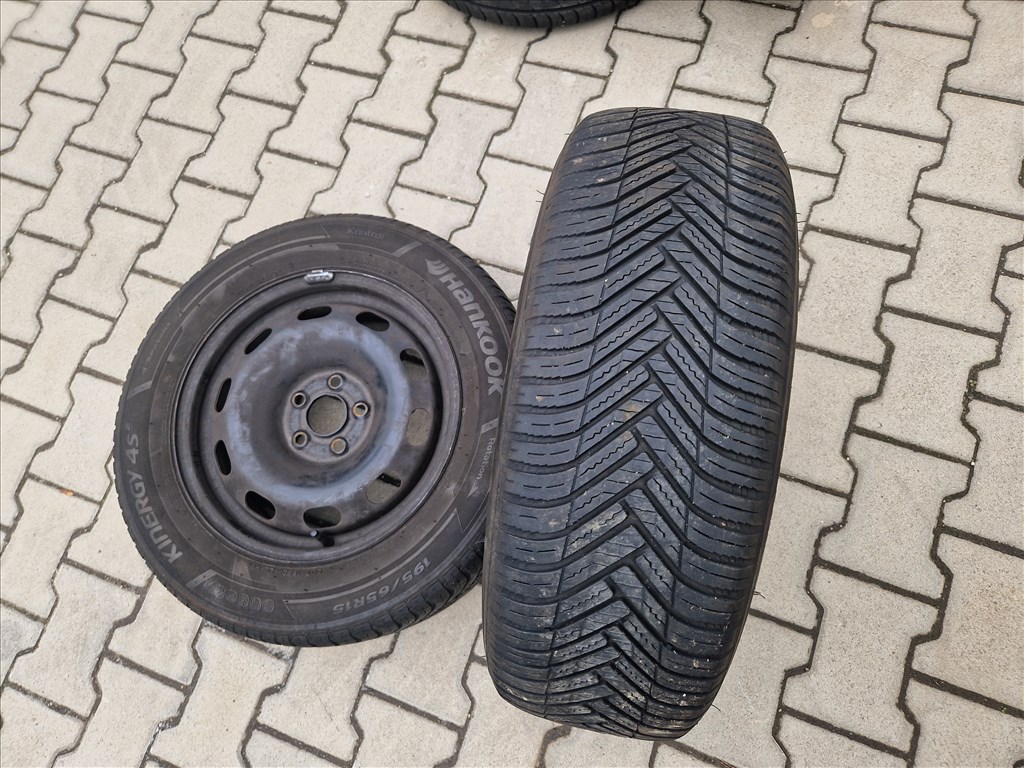  5x100 15" lemezfelni pár Hankook négyévszakos gumival (26132) 11. kép