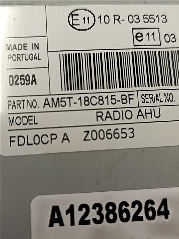 AM5T-18C815-BF Ford fiesta mk7 CD rádió egység 3. kép