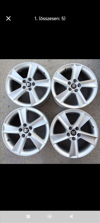  5x100 lyukosztású 7JJ 16" újszerű (gyári felni) alufelni 1. kép