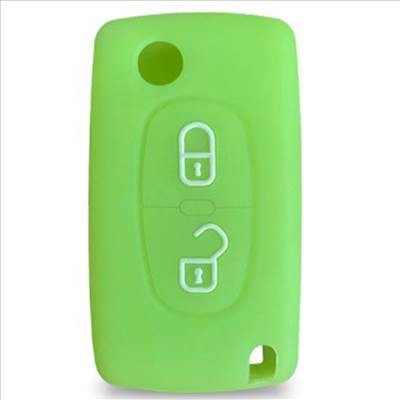 Citroen kulcs szilikon tok 2 gombos - Piros