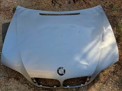 BMW E46 sedan touring facelift sérült ezüst titansilber titansilver motorháztető géptető - törött