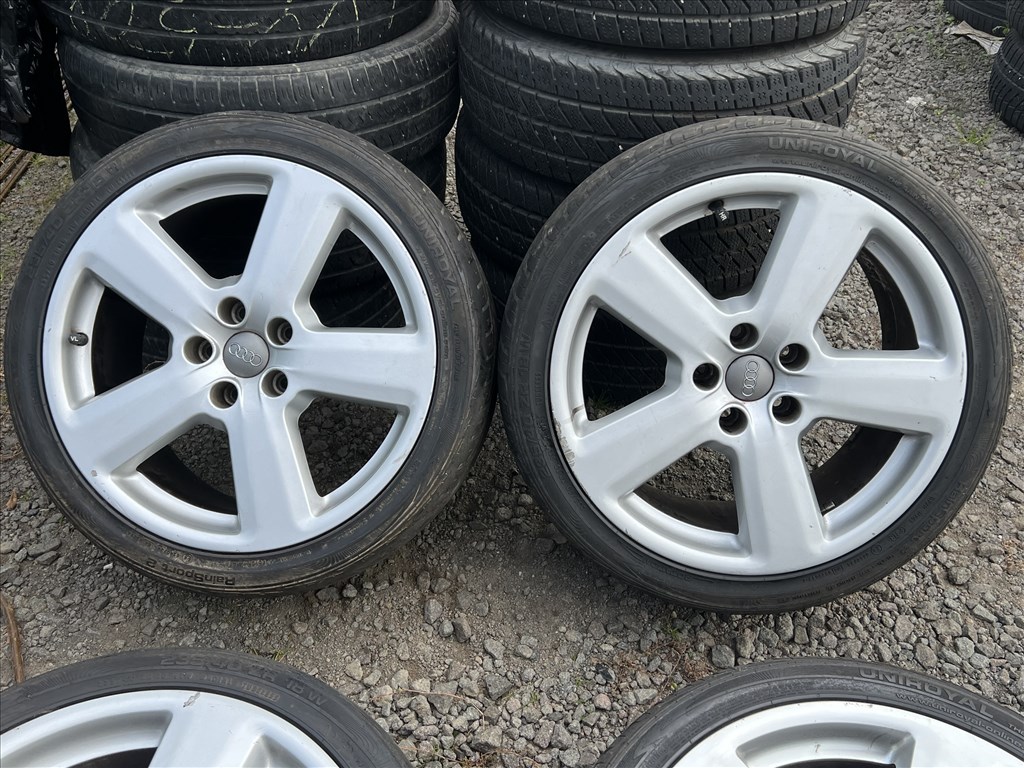18 Gyari Audi A3 A4 A6 Javitas mentes alufelni garnitura nyarigumikkal!5x112.  8E0 601 025 AK  1. kép