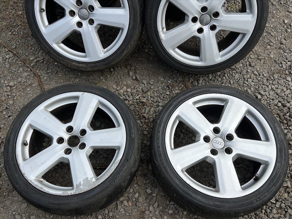 18 Gyari Audi A3 A4 A6 Javitas mentes alufelni garnitura nyarigumikkal!5x112.  8E0 601 025 AK  5. kép