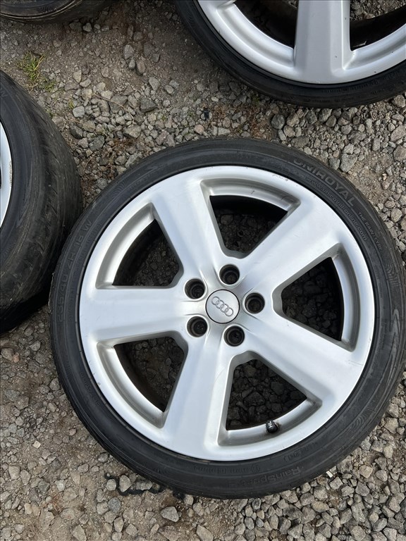 18 Gyari Audi A3 A4 A6 Javitas mentes alufelni garnitura nyarigumikkal!5x112.  8E0 601 025 AK  6. kép