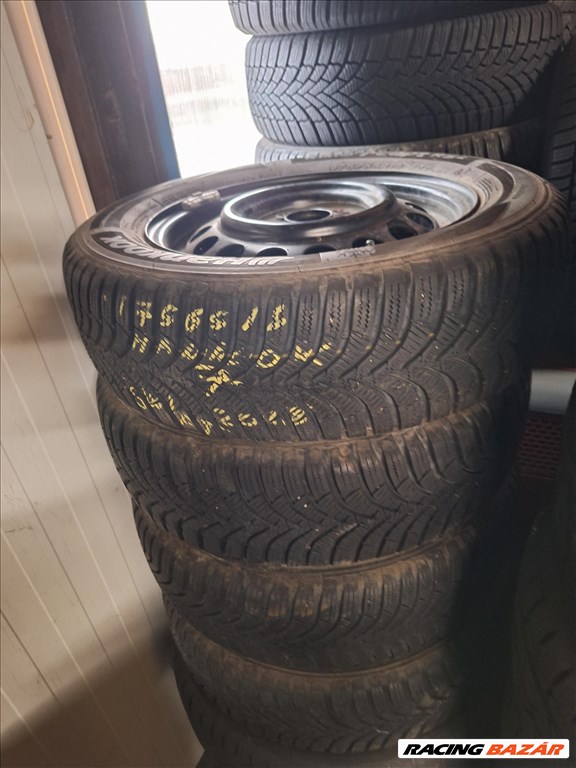 175/65/14 HANKOOK téli gumi+SUZUKI SWIFT lemezfelni 2. kép
