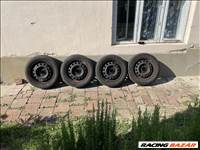 4 db 5x114.3 lyukosztású 15" használt lemezfelni, rajta 185/65 kopott Nokian téli gumi