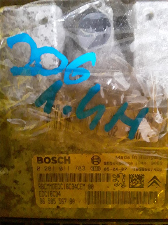 Peugeot 206 1.4 HDI Motorvezérlő Szett 0281011783 1. kép