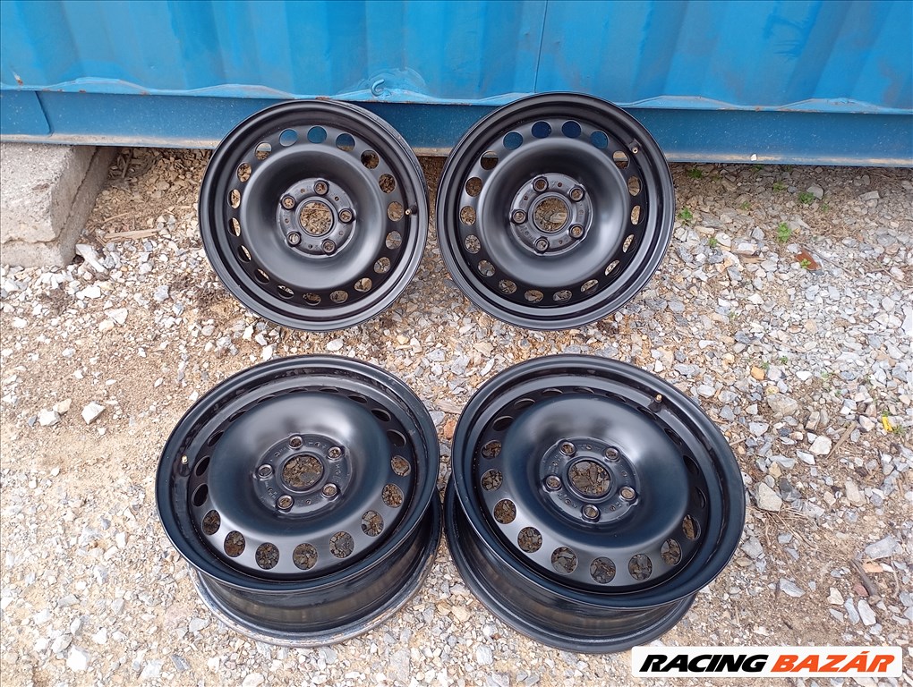  4 db újszerű gyári Volkswagen acélfelni 5x112 6x15 ET43 kf: 57,1 mm 2. kép