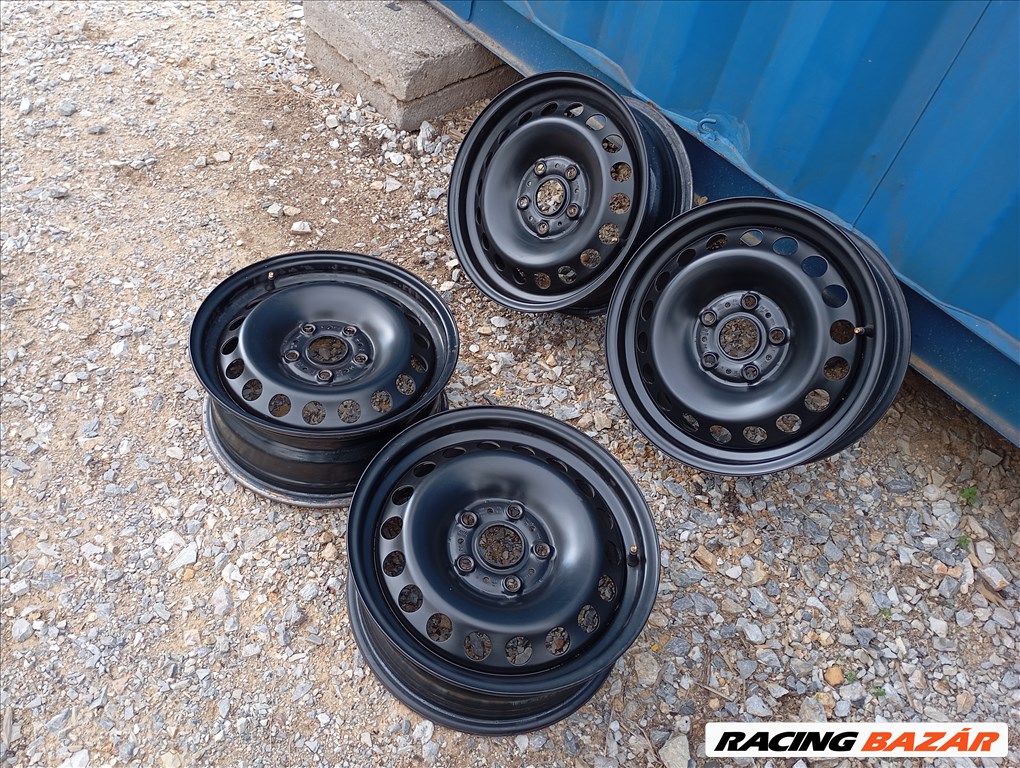  4 db újszerű gyári Volkswagen acélfelni 5x112 6x15 ET43 kf: 57,1 mm 3. kép