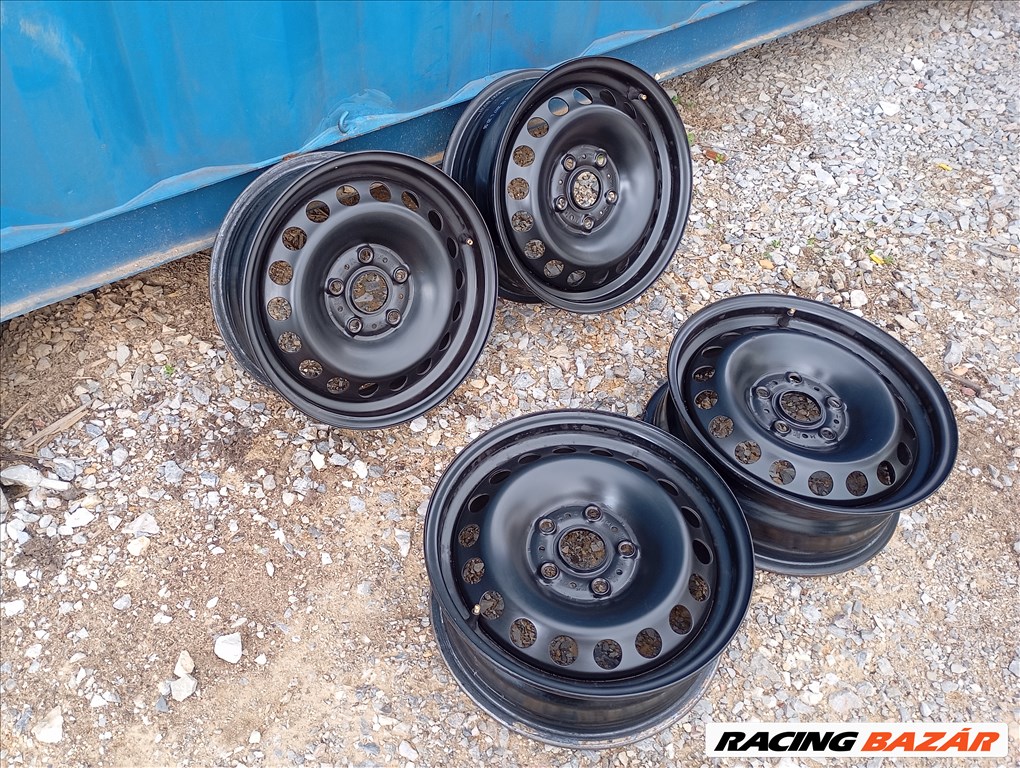  4 db újszerű gyári Volkswagen acélfelni 5x112 6x15 ET43 kf: 57,1 mm 4. kép