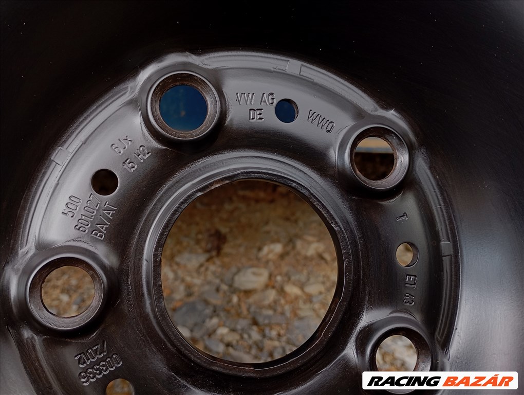  4 db újszerű gyári Volkswagen acélfelni 5x112 6x15 ET43 kf: 57,1 mm 5. kép
