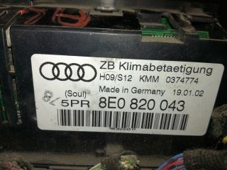 Audi A4 (B6/B7) Fűtéskapcsoló *82313* audi-8e0820043 4. kép