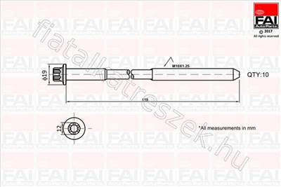 HENGERFEJCSAVAR KÉSZLET - AVEO, SWIFT, SPLASH, MUSA, TIPO, GRANDE - B1321, B1321 -  - FAI AutoParts Egyéb B1321