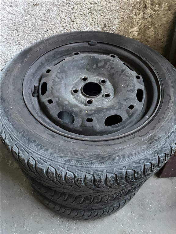  14" használt (gyári felni) felni, rajta használt gumi  2. kép