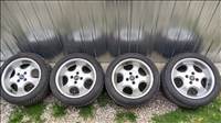  4x100 lyukosztású 15" használt Artec alufelni, rajta 195/50 használt Kormoran nyári gumi gumi 
