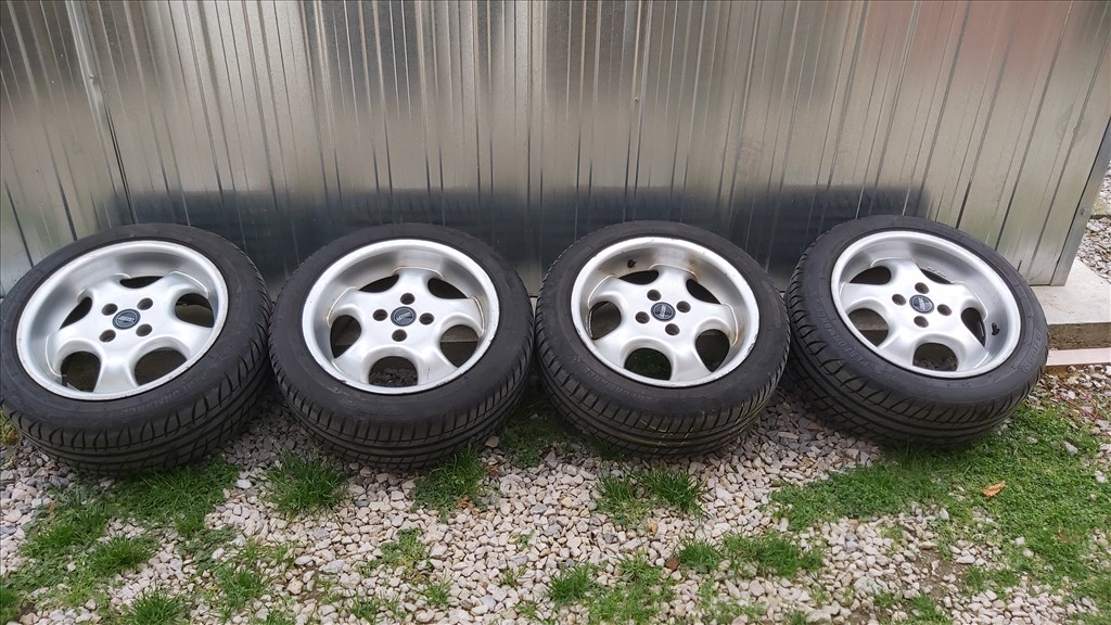  4x100 lyukosztású 15" használt Artec alufelni, rajta 195/50 használt Kormoran nyári gumi gumi  2. kép