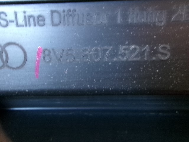 AUDI A3 8V5 Limuzin S-Line hátsó lökhárító szegély 2017-2021 8V5807521S 7. kép