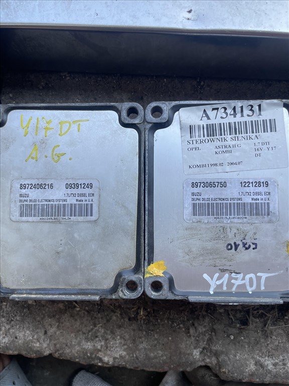 Opel astra G 1.7 DTI isuzu Y17DT motorvezérlő ECU 09391249 12212819 1. kép